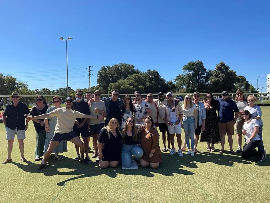 The Just Living team together at an outdoor gathering